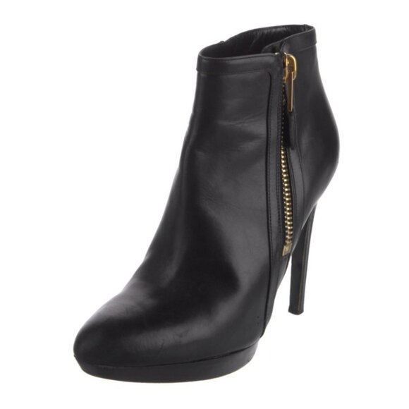 Tom Ford Boots Leather Stiletto Ankle  sz 38 - Picture 1 of 11